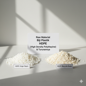 HDPE (High Density Polyethylene) Turunan Produk: HDPE virgin resin, HDPE recycle resin.