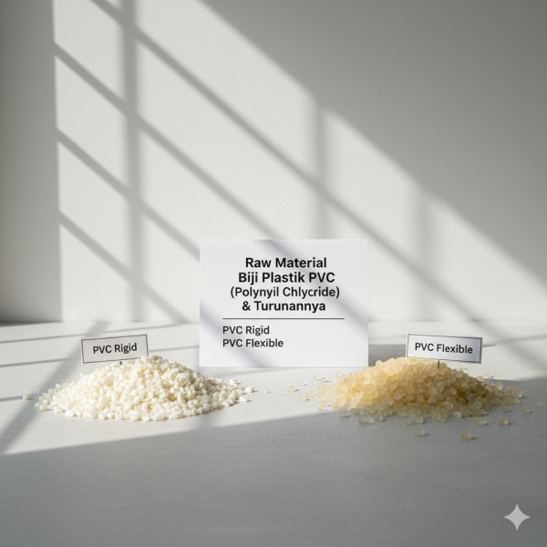 PVC (Polyvinyl Chloride) Turunan Produk: PVC rigid, PVC flexible.